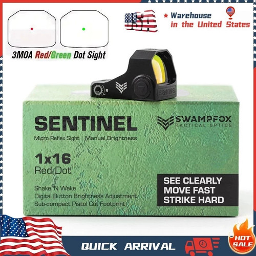 Swampfox sentinel 1x16mm 3moa - swampfox,